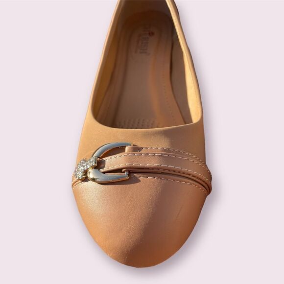 New without Box Cherish Tan Flats Size 11 - Picture 2 of 6